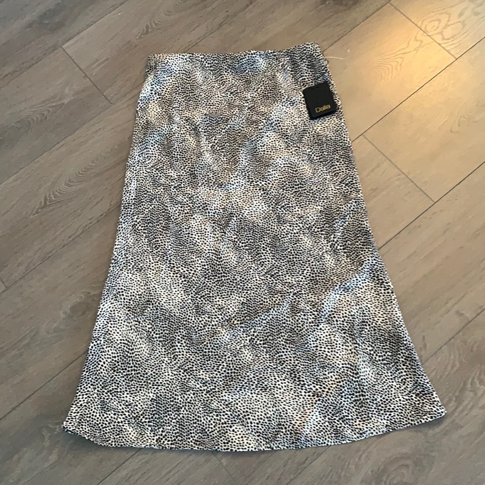 Floor length animal print skirt size 2